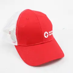 Vitronic Red/White Embroidered American Red Cross Baseball Cap Unisex One Size