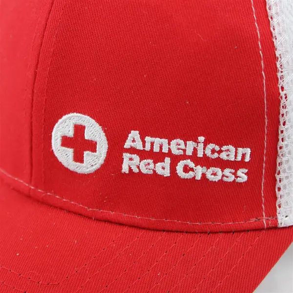 Vitronic Red/White Embroidered American Red Cross Baseball Cap Unisex One Size
