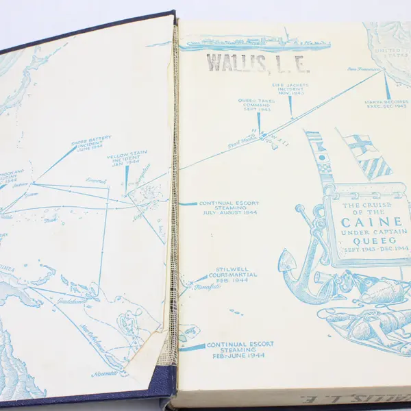 VTG The Caine Mutiny by Herman Wouk A Novel of WWII 1951 HC 1st Edition No DJ