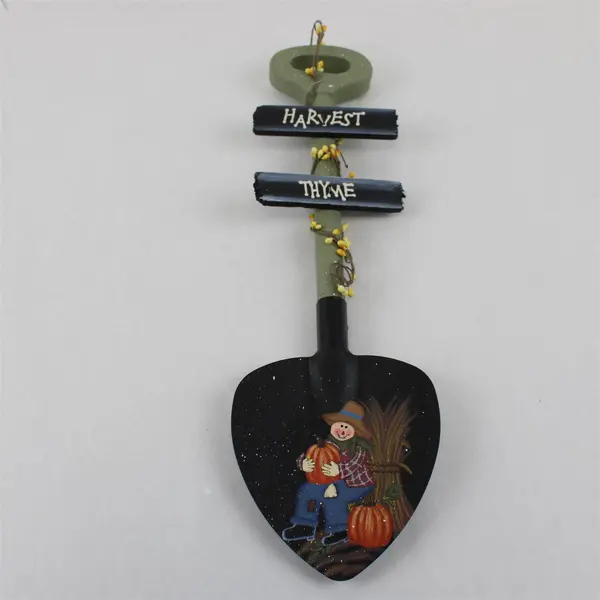 VTG Hanging Scarecrow Shovel Spade Decor Autumn Harvest Thanksgiving 17"