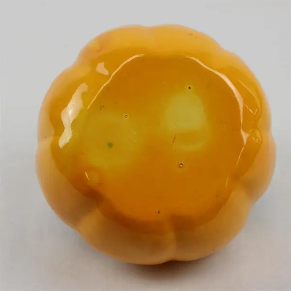 Ceramic Jack-O-Lantern Candle Holder 6" FLAWED