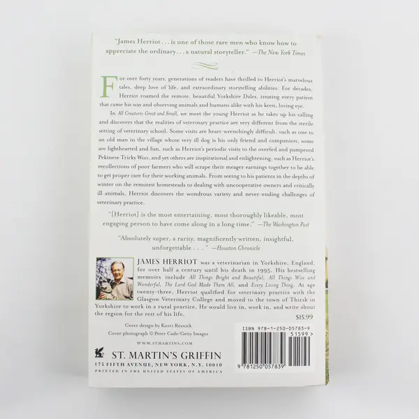 All Creatures Great and Small by James Herriot Autobiography 2014 Paperback Good