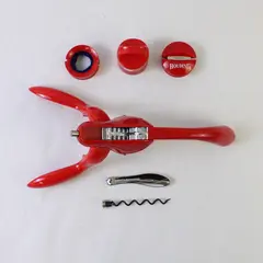 9" Houdini Lever Wine Bottle Opener Corkscrew Red Kitchen Tool & Accessories