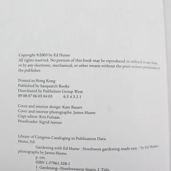 Gardening with Ed Hume Northwest Gardening Made Easy Ed Hume 2003 Paperback