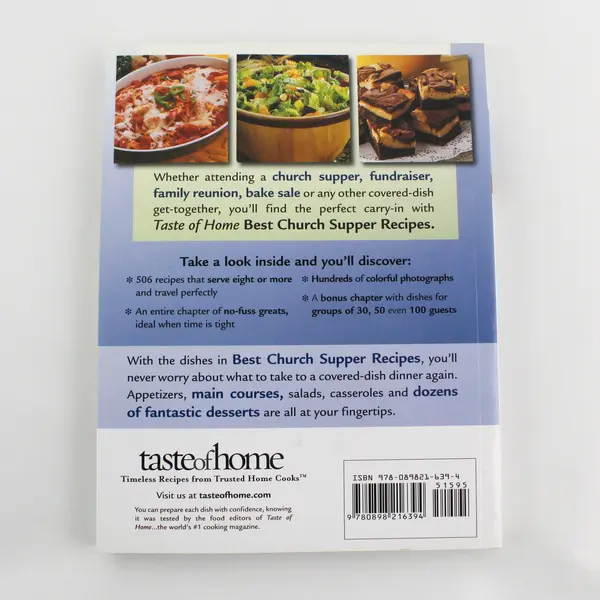 Taste of Home Best Church Supper Recipes Over 500 Potluck Favorites 2009 PB Good