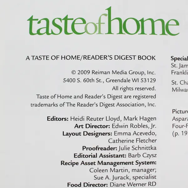 Taste of Home Best Church Supper Recipes Over 500 Potluck Favorites 2009 PB Good