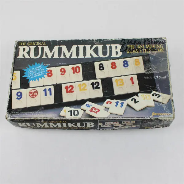 Vintage 1990 Rummikub Game by Pressman - Complete - FLAWED BOX