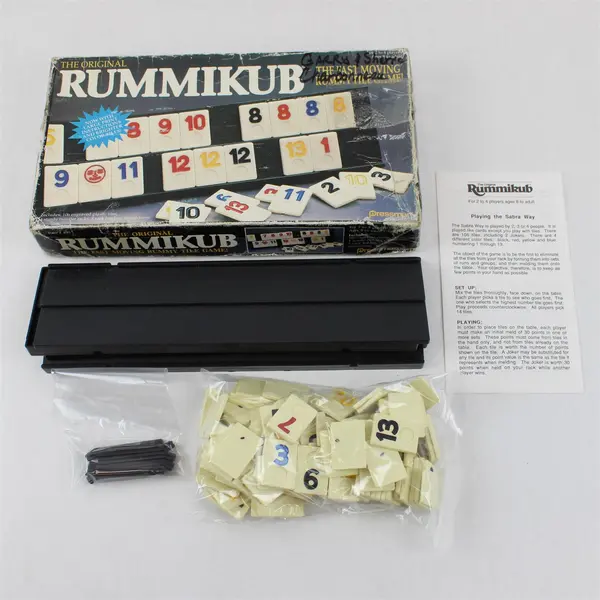 Vintage 1990 Rummikub Game by Pressman - Complete - FLAWED BOX
