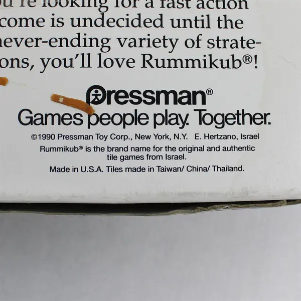 Vintage 1990 Rummikub Game by Pressman - Complete - FLAWED BOX