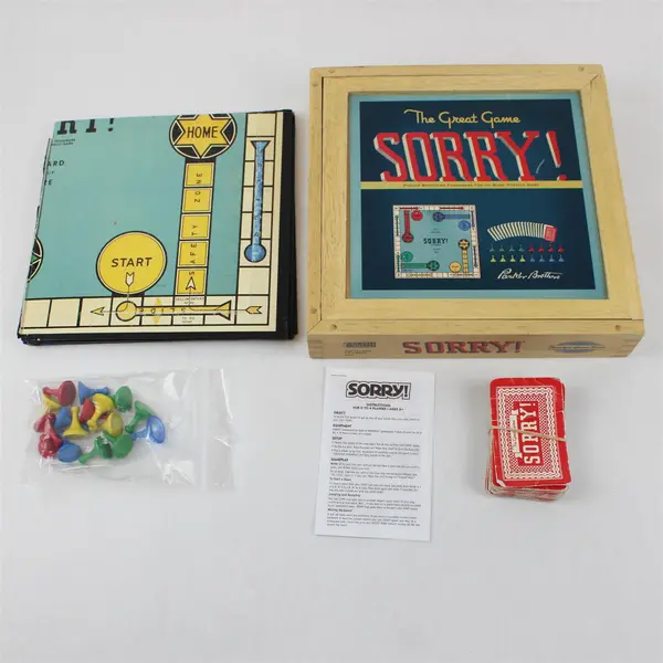 Sorry Nostalgia Game Series Parker Brothers 2002 Wooden Box - FLAWED BOARD