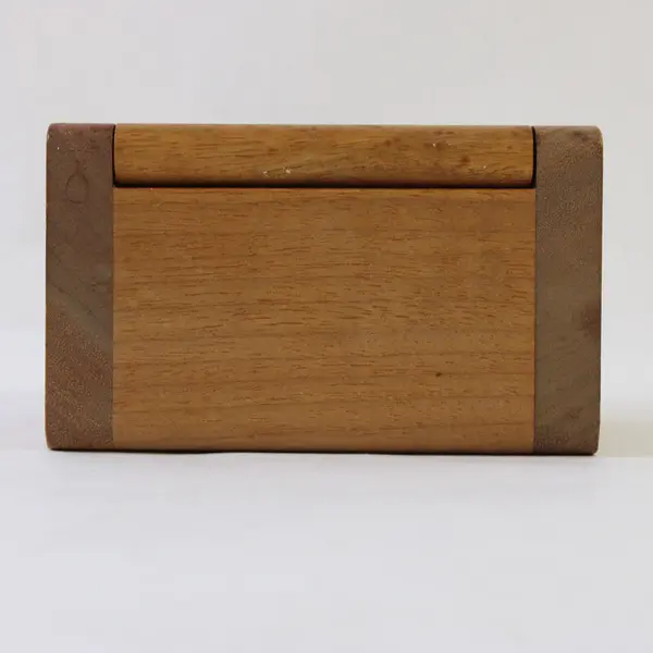 Myrtle Wood Small Jewelry Box Figured Polished Collectible Wood Trinket Box