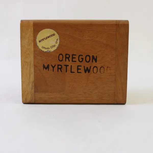 Myrtle Wood Small Jewelry Box Figured Polished Collectible Wood Trinket Box