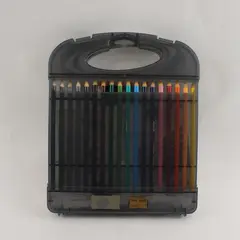 Set of 25 Crayola Colored Pencils w/ Hard Case (Hallmark) & Sharpener