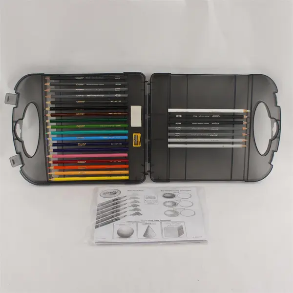 Set of 25 Crayola Colored Pencils w/ Hard Case (Hallmark) & Sharpener