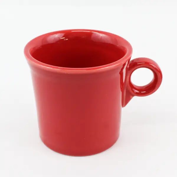 Set of 4 Fiesta HLC Fiesta Red Coffee Mugs with O Handle 10.25 Oz.