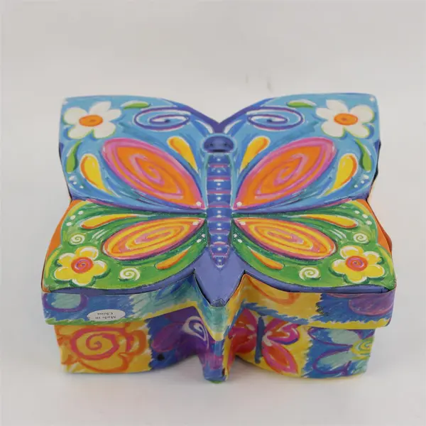 Lot of 11 Small Butterfly Hair Clips Multi-Color with Storage Box