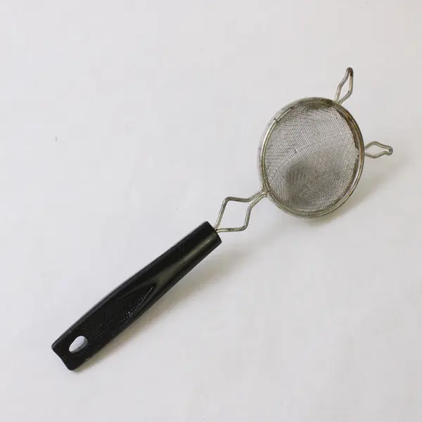 Lot Of 3 Unbranded Assorted Black Handle Stainless Steel Strainer Sifters