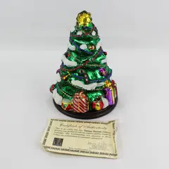 2003 Thomas Pacconi Classics 10.5” Blown Glass Christmas Tree w/COA