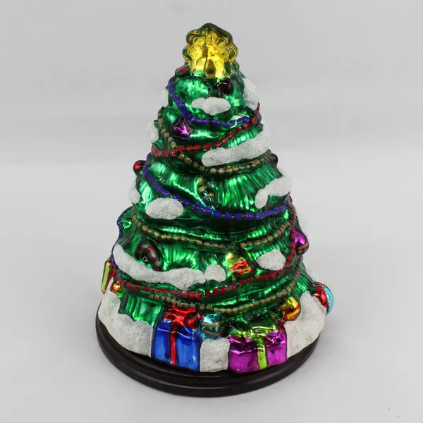 2003 Thomas Pacconi Classics 10.5” Blown Glass Christmas Tree w/COA