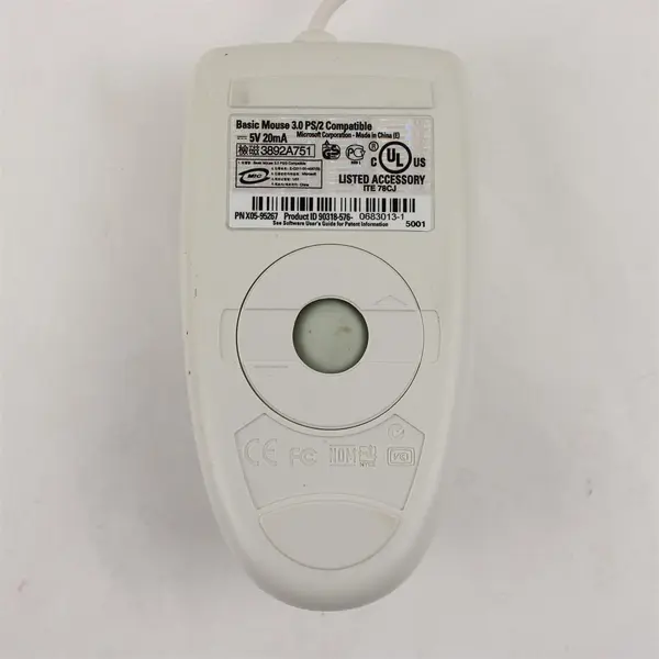 Microsoft Basic PS/2 Wired Mouse Ambidextrous Scroll Wheel - Open Box