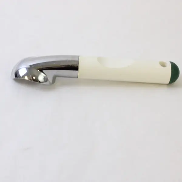 Vintage Tupperware White/Green Handle Ice Cream Scoop Heavy Duty 9" Long