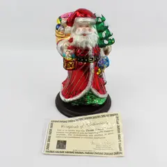 2004 Thomas Pacconi Blown Glass Santa Ornament  10.75"