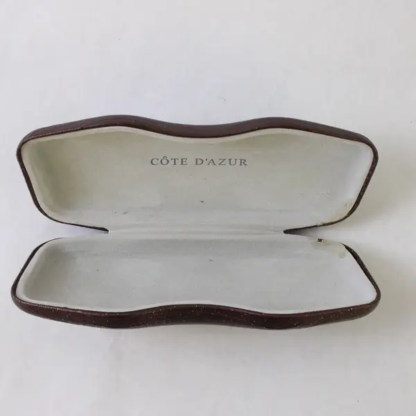 Cote D'Azur Solid Sparkle Purple Color Hard Clamshell Glasses Case 6.5" Long