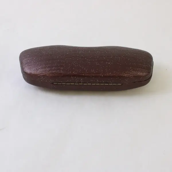 Cote D'Azur Solid Sparkle Purple Color Hard Clamshell Glasses Case 6.5" Long