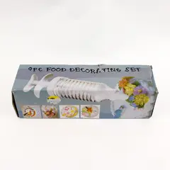 Giftco Inc 7115 9pc White Plastic Food Decorating Set - New Open Box