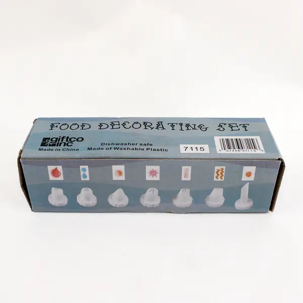 Giftco Inc 7115 9pc White Plastic Food Decorating Set - New Open Box