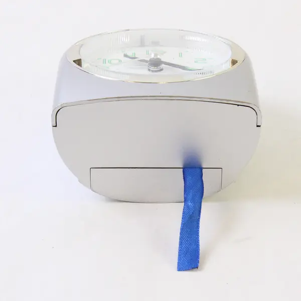 Heavy Duty Silver Alarm Clock Glow-in-the-Dark Numbers Loud Analog
