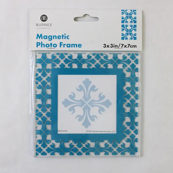 Lot Of 4 Burnes Of Boston Multicolor Plastic Magnetic Photo Frame 3" x 3" (2007)