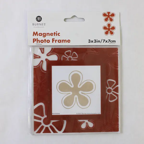 Lot Of 4 Burnes Of Boston Multicolor Plastic Magnetic Photo Frame 3" x 3" (2007)
