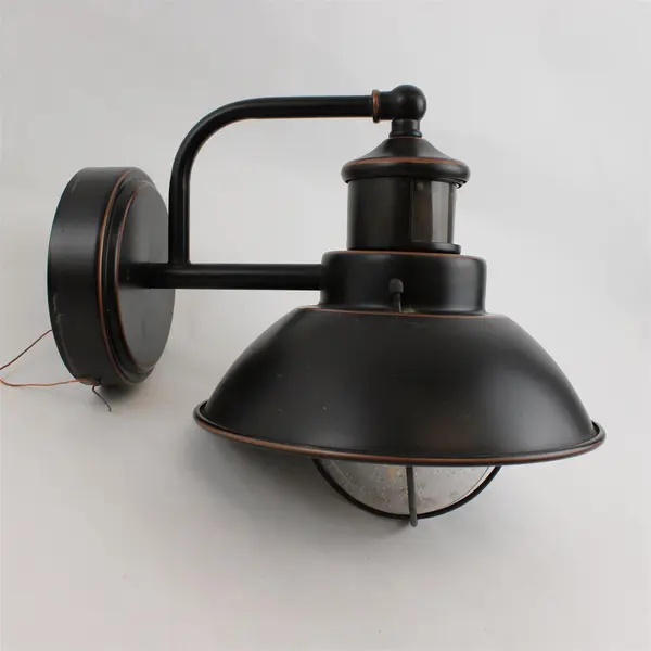 Dark Brown Metal Porch Light Outdoor Wall Sconce Used Untested