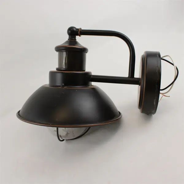 Dark Brown Metal Porch Light Outdoor Wall Sconce Used Untested
