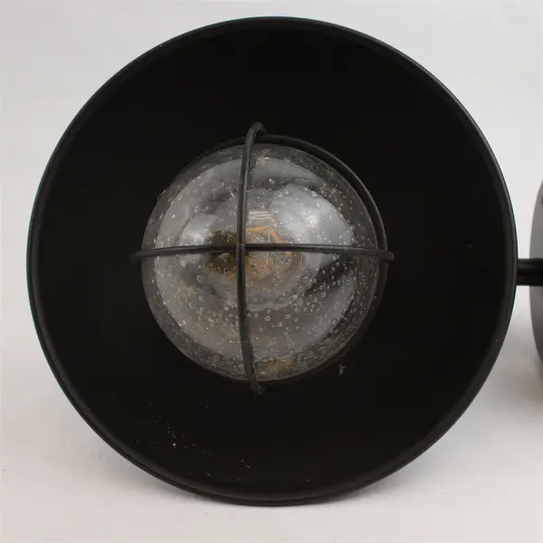 Dark Brown Metal Porch Light Outdoor Wall Sconce Used Untested