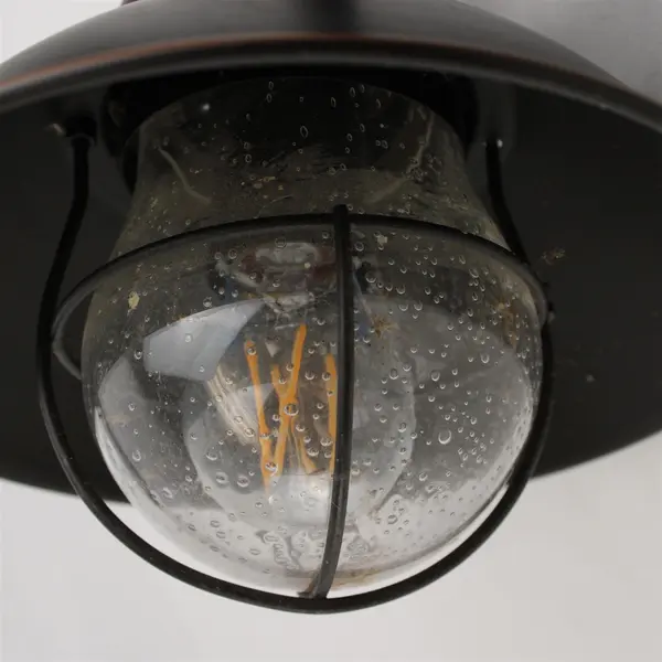 Dark Brown Metal Porch Light Outdoor Wall Sconce Used Untested