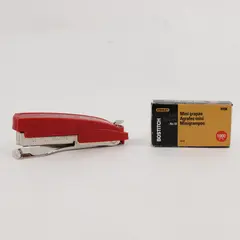 Vintage Swingline Tot 50 Mini Stapler Red 3" Made in USA w/ Bostitch No.10