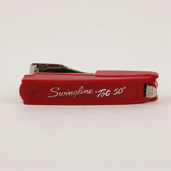 Vintage Swingline Tot 50 Mini Stapler Red 3" Made in USA w/ Bostitch No.10