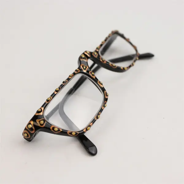 Lot of 2 Reading Glasses 2.00x Multicolor & Brown/Gold Frames