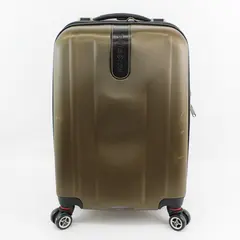 Vtg 22" Brown Samsonite Hard Side Expandable Suitcase With Wheels