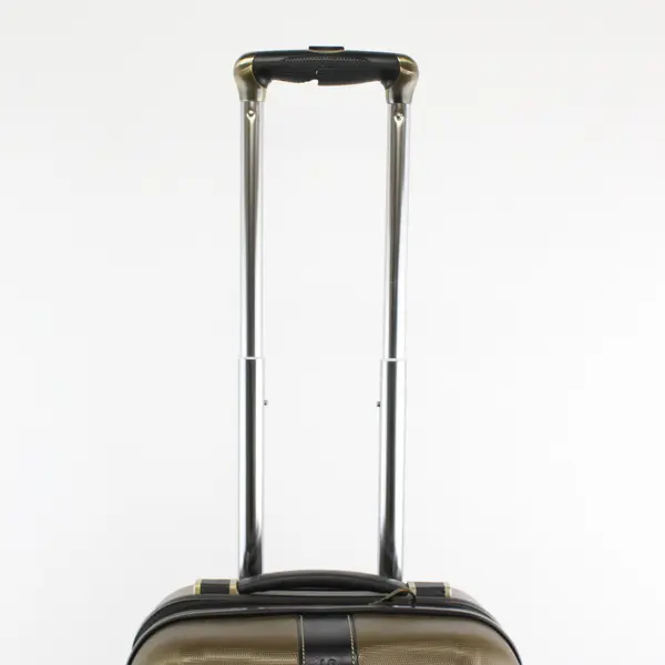 Vtg 22" Brown Samsonite Hard Side Expandable Suitcase With Wheels