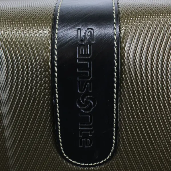 Vtg 22" Brown Samsonite Hard Side Expandable Suitcase With Wheels