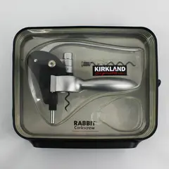 Kirkland Signature Hand Held Rabbit Corkscrew Hard Case Extra Spiral