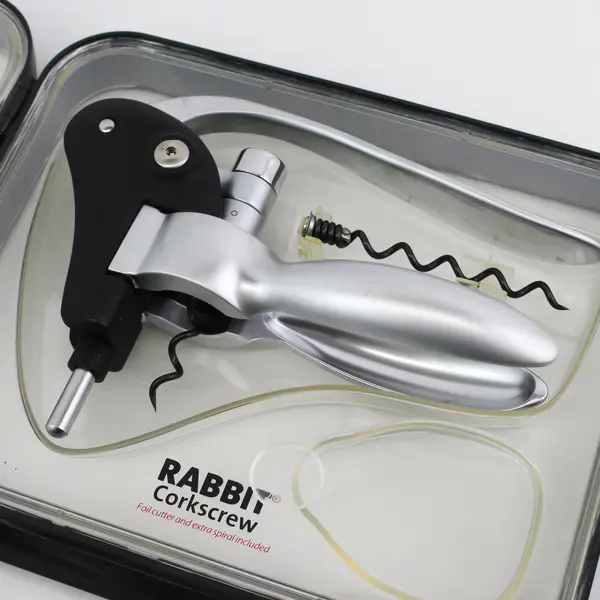 Kirkland Signature Hand Held Rabbit Corkscrew Hard Case Extra Spiral