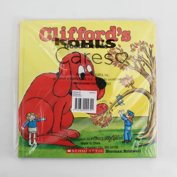 Kohl's Cares Clifford Big Red Dog 11.5in Sitting Plush Stuffed Animal W/Book NIP