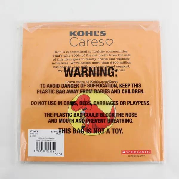 Kohl's Cares Clifford Big Red Dog 11.5in Sitting Plush Stuffed Animal W/Book NIP