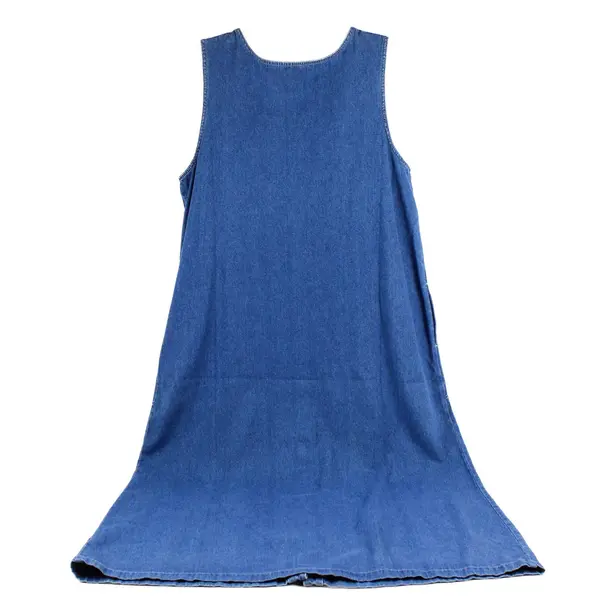 Vintage Original Ty Wear Women's 18 Medium Wash Denim Sleeveless Maxi Dress