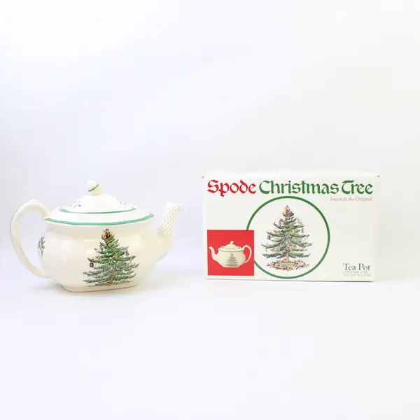 Spode Christmas Tree Gold Collection Teapot Porcelain