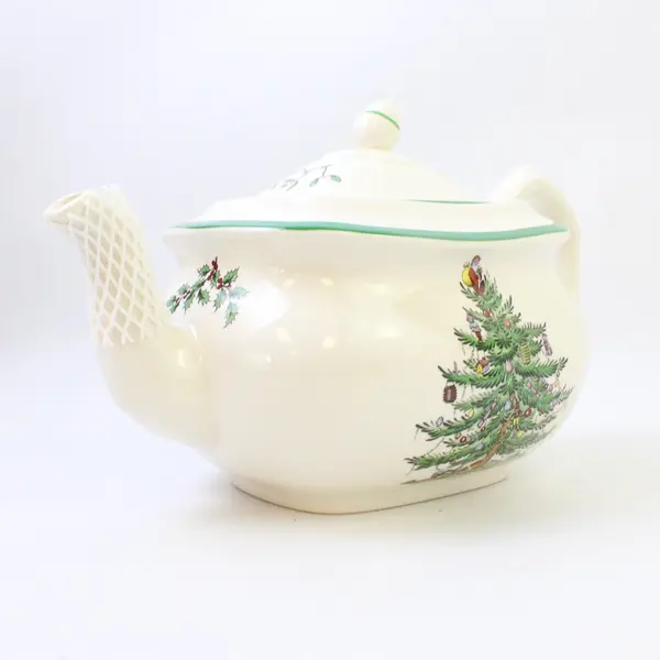Spode Christmas Tree Gold Collection Teapot Porcelain